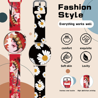 Printed Strap For Samsung Galaxy Watch Replaceable Band For Xiaomi Amazfit 2