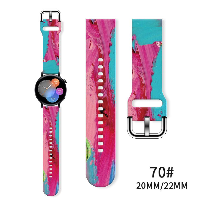 Printed Strap For Samsung Galaxy Watch Replaceable Band For Xiaomi Amazfit 9