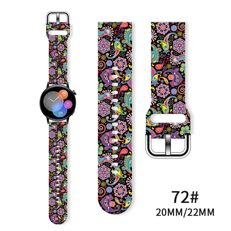 Printed Strap For Samsung Galaxy Watch Replaceable Band For Xiaomi Amazfit 11
