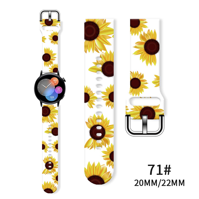 Printed Strap For Samsung Galaxy Watch Replaceable Band For Xiaomi Amazfit 10