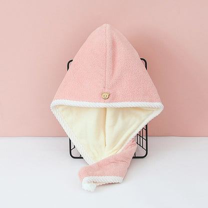 Double Thick Dry Hair Towel Quick Drying Bath Hat Strong Absorbent Cap Multi Colour DoubleSided Use 4
