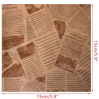 100Pcs Kraft Paper Sandwich Wrap  Disposable OilProof Triangle Food Packing BagS 12
