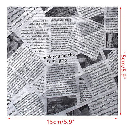 100Pcs Kraft Paper Sandwich Wrap  Disposable OilProof Triangle Food Packing BagS 6