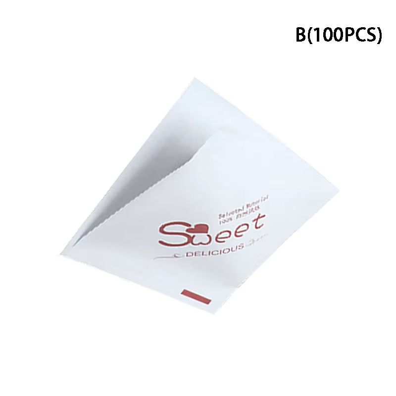 100Pcs Kraft Paper Sandwich Wrap  Disposable OilProof Triangle Food Packing BagS 8