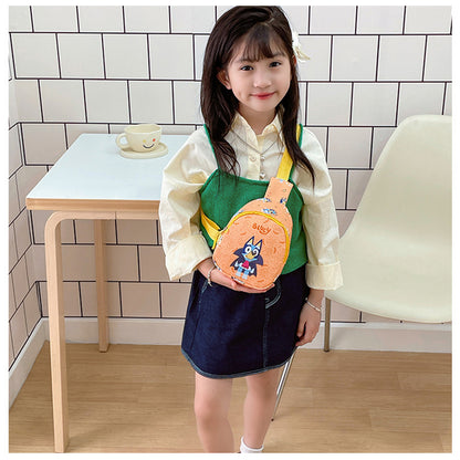 Children Bluey And Bingo Anime Backpack Cartoon Figure Messenger Bag Birthday Gift Shoulder Bag 2