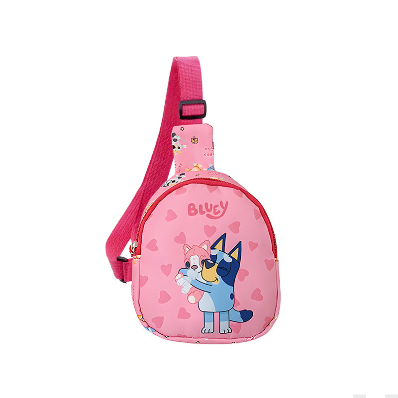 Children Bluey And Bingo Anime Backpack Cartoon Figure Messenger Bag Birthday Gift Shoulder Bag 6