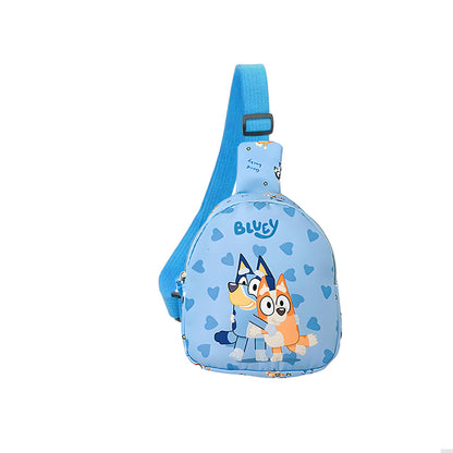 Children Bluey And Bingo Anime Backpack Cartoon Figure Messenger Bag Birthday Gift Shoulder Bag 10