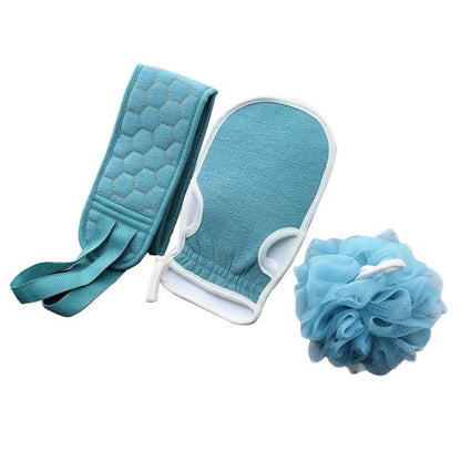 Body Cleaning Wash Cloth Soft Brush Shower Ball Back Scrubber Set Exfoliating Skin Towel Bath Glove 2