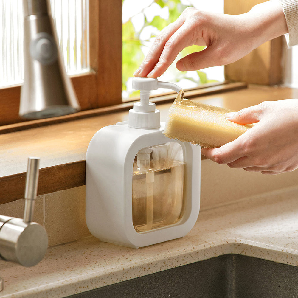 Large-Capacity Soap Dispenser Bottle, Transparent Plastic Press Bottle, Ideal for Travel, Kitchen, Bathroom