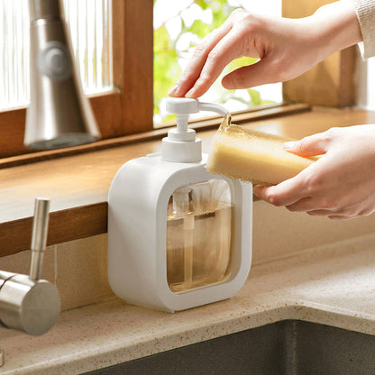 Large-Capacity Soap Dispenser Bottle, Transparent Plastic Press Bottle, Ideal for Travel, Kitchen, Bathroom
