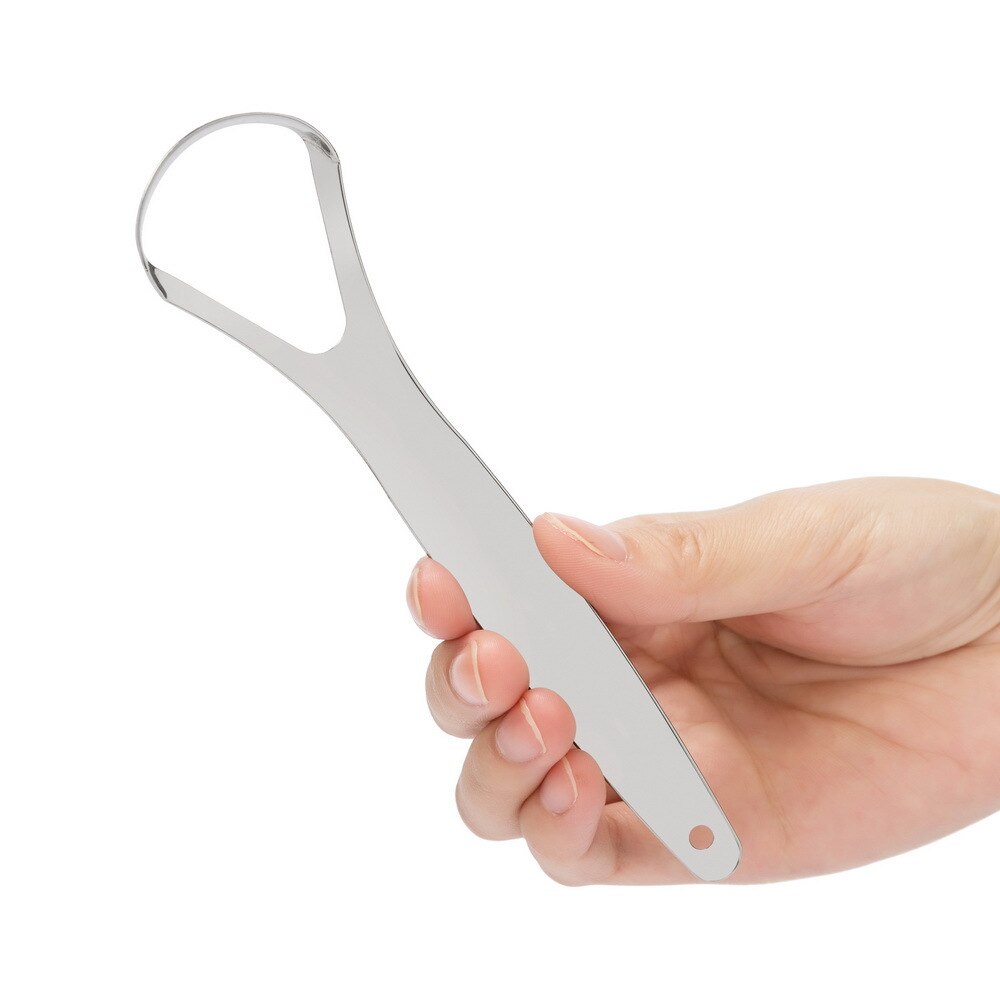 Stainless Steel Tongue Scraper, Ultra Thin Portable Cleaner for Bad Breath, Reusable Oral Care Tool