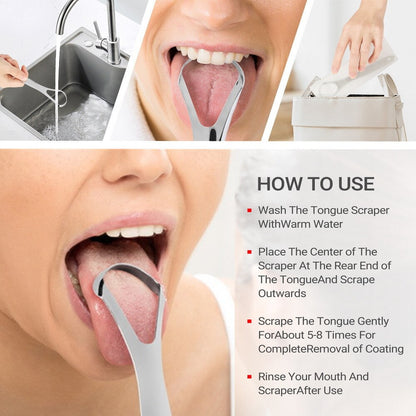 Stainless Steel Tongue Scraper Ultra Thin Portable Cleaner For Bad Breath Reusable Oral Care Tool 1