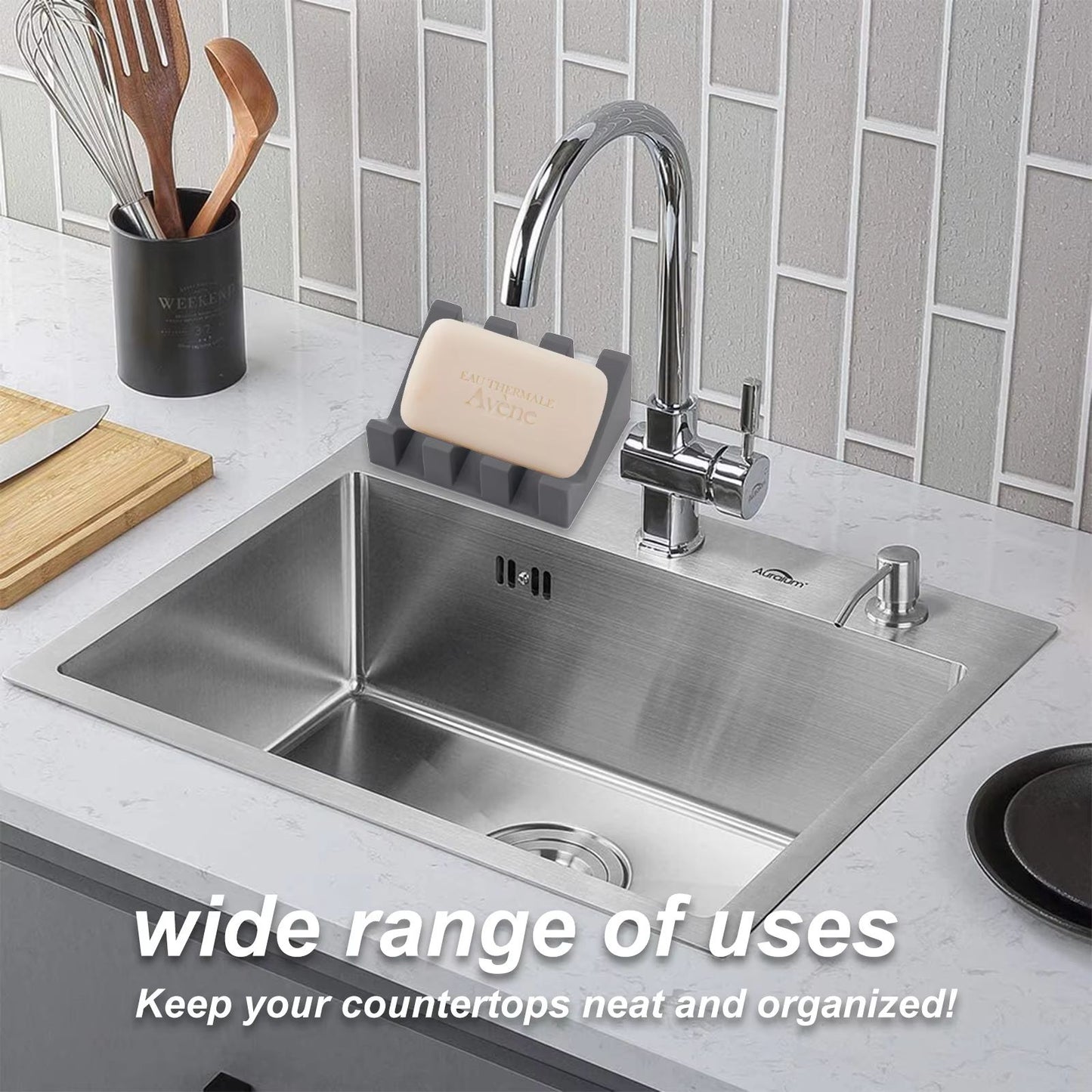 Silicone Drainage Soap Dish  Automatic Soap Rack For Bathroom NonSlip Soap Holder 3