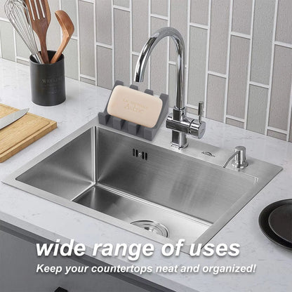 Silicone Drainage Soap Dish  Automatic Soap Rack For Bathroom NonSlip Soap Holder 3