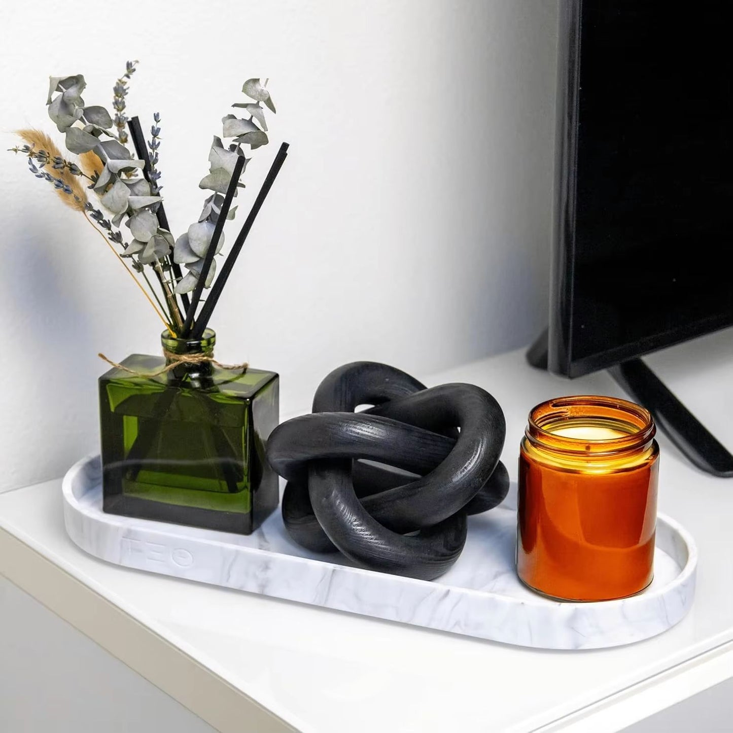 Oval Silicone Bathroom Counter Tray  Flexible Soap  Sink Organizer Tray Approx 984in 5