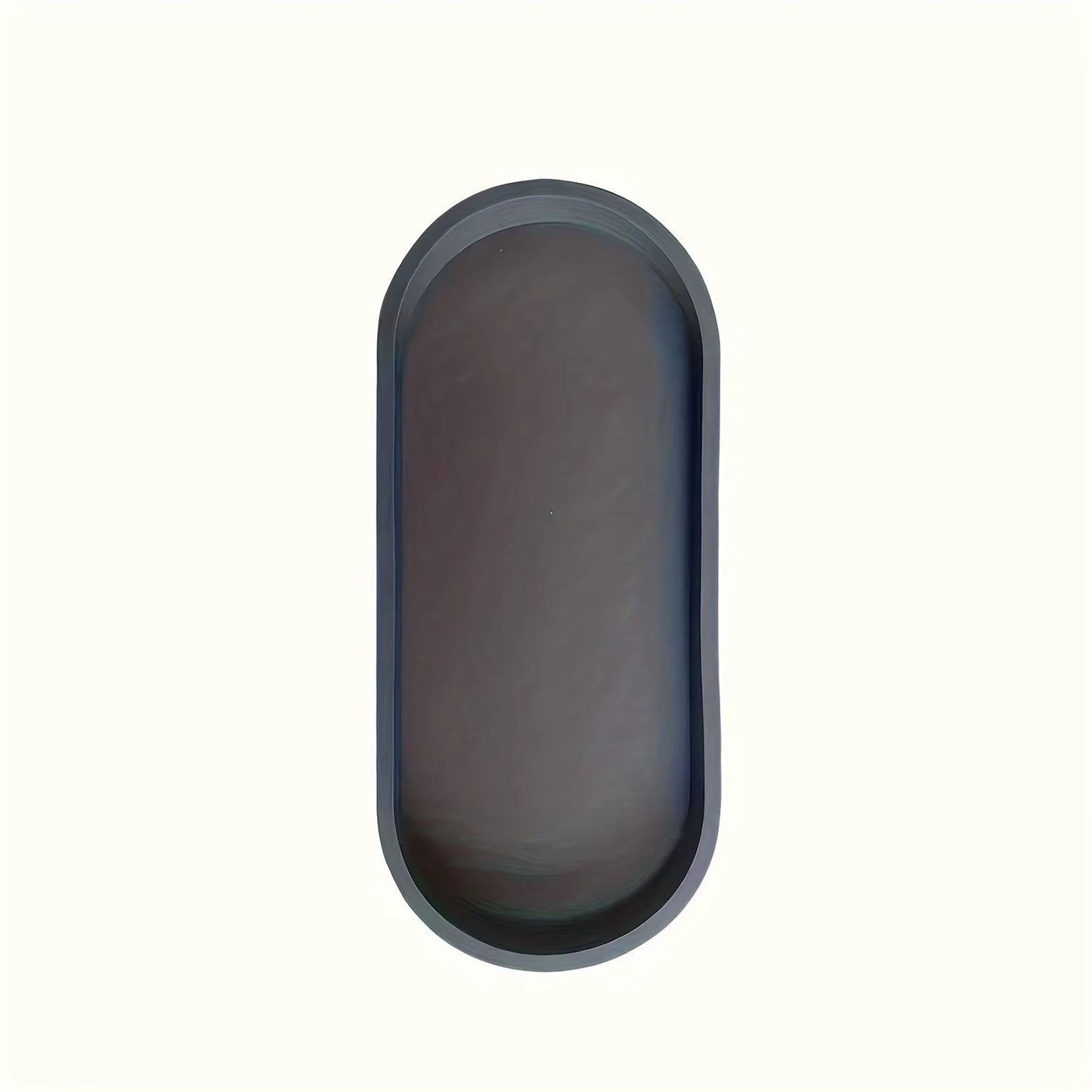 Oval Silicone Bathroom Counter Tray  Flexible Soap  Sink Organizer Tray Approx 984in 7