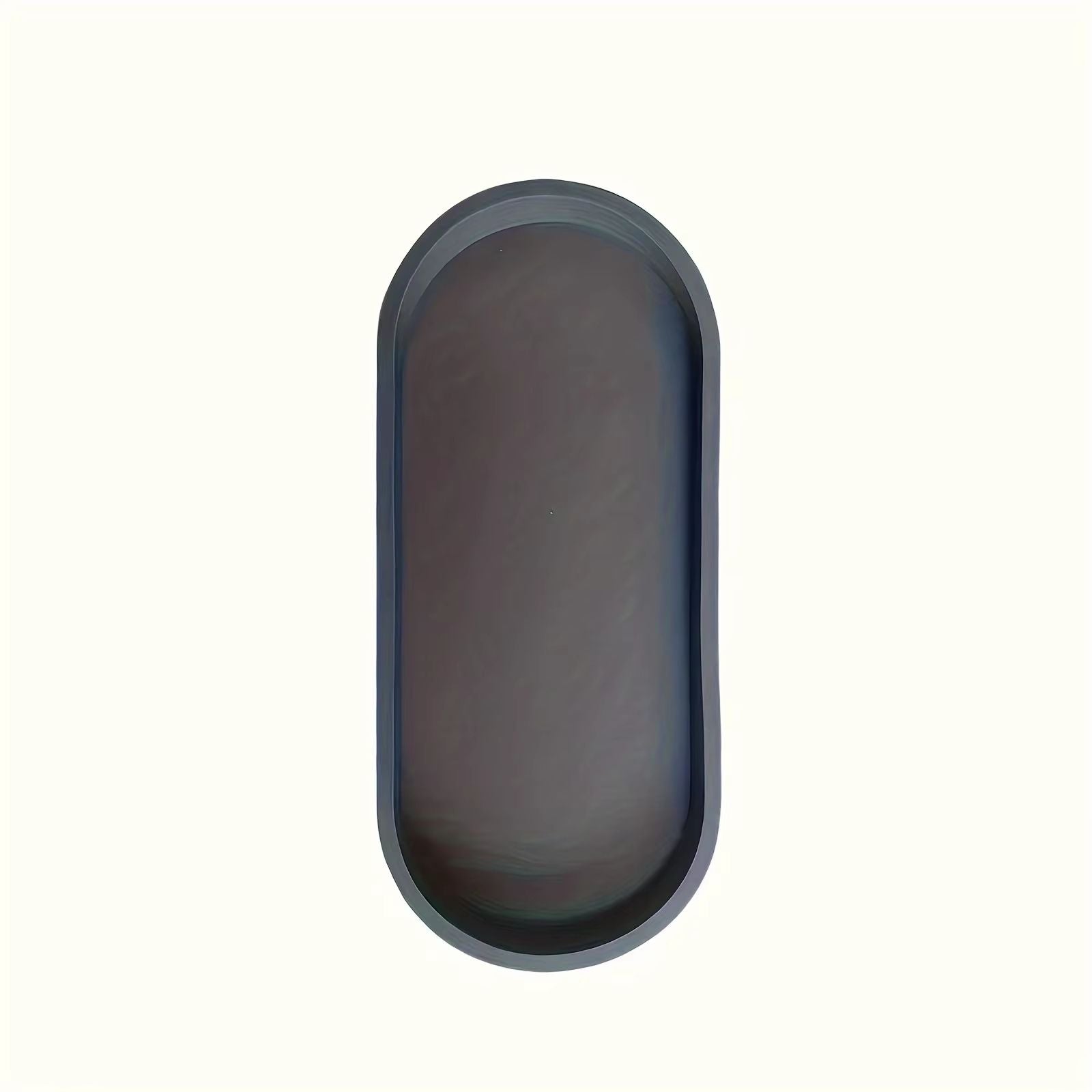 Oval Silicone Bathroom Counter Tray  Flexible Soap  Sink Organizer Tray Approx 984in 7