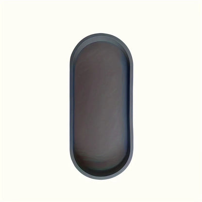 Oval Silicone Bathroom Counter Tray  Flexible Soap  Sink Organizer Tray Approx 984in 7