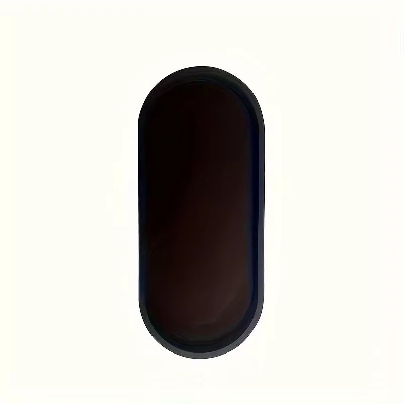 Oval Silicone Bathroom Counter Tray  Flexible Soap  Sink Organizer Tray Approx 984in 8