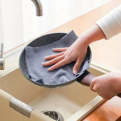 Microfiber Dish Cloth Double Sided Kitchen Cloth MultiFunctional Utensil Cleaning Accessory 4