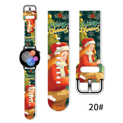 Replaceable Christmas Printed Strap For Watch Bracelet For Xiaomi Amazfit 13