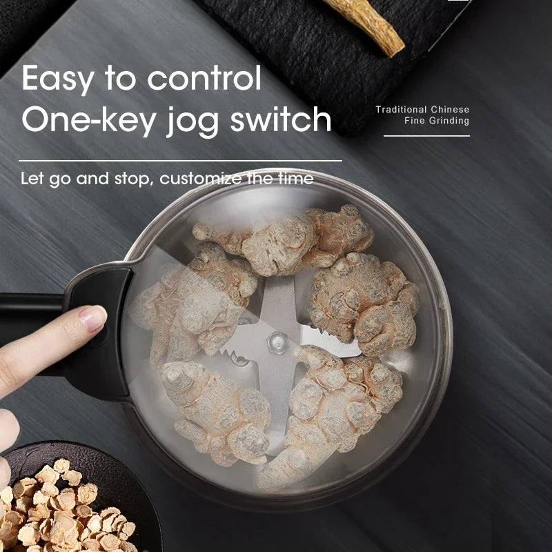 Electric Multifunctional Grinder Machine For Home Kitchen Coffee Spices Nuts Beans Cereal And Grain 4