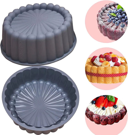 Reusable Silicone Cake Mold  Nonstick Baking Pan For Cakes Bread  Desserts 1