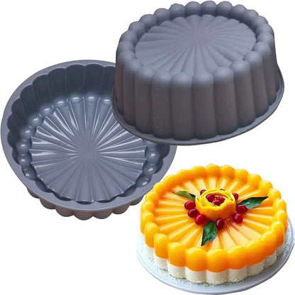 Reusable Silicone Cake Mold  Nonstick Baking Pan For Cakes Bread  Desserts 3
