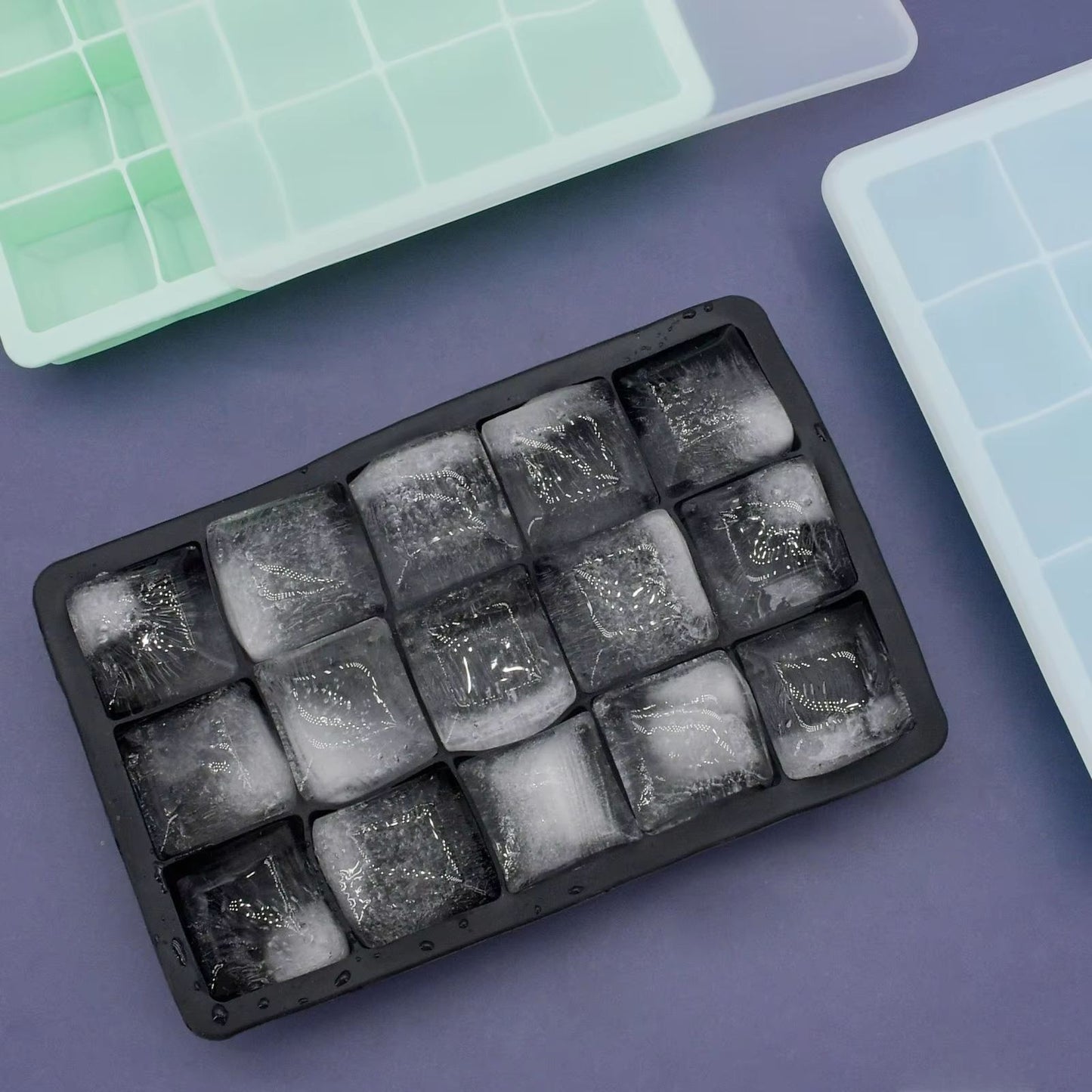 15Grid Silicone Ice Cube Mold With Lid  Reusable Ice Block Tray For Drinks  DIY Ice 1