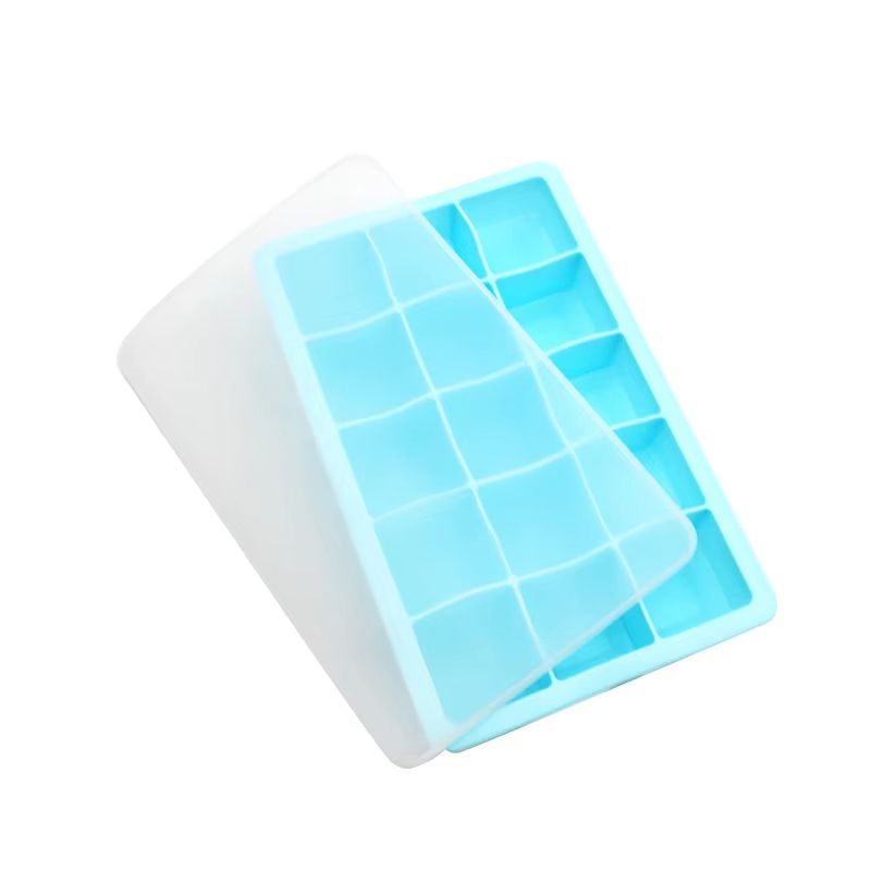 15Grid Silicone Ice Cube Mold With Lid  Reusable Ice Block Tray For Drinks  DIY Ice 2