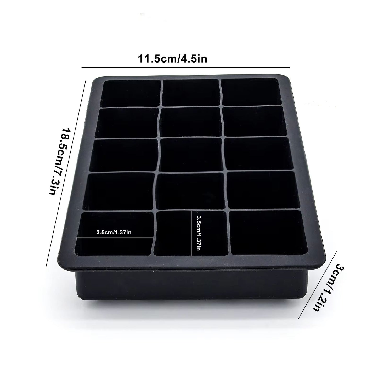 15Grid Silicone Ice Cube Mold With Lid  Reusable Ice Block Tray For Drinks  DIY Ice 5
