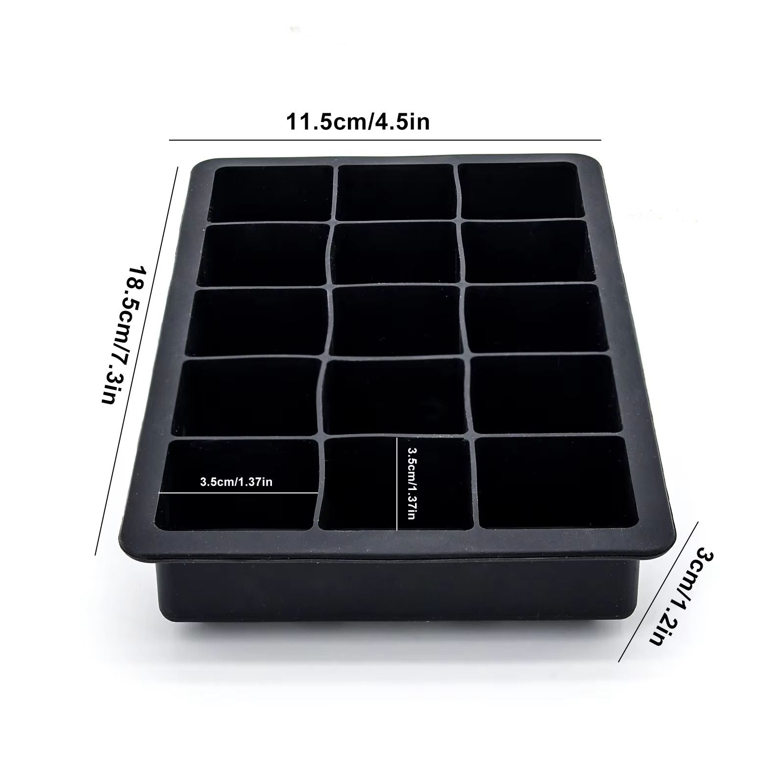 15Grid Silicone Ice Cube Mold With Lid  Reusable Ice Block Tray For Drinks  DIY Ice 5