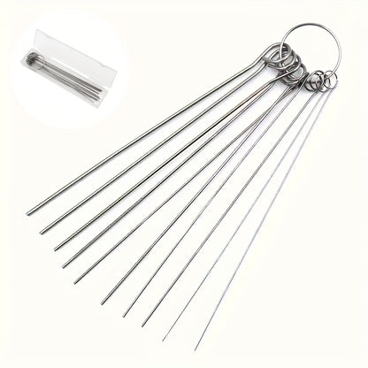 Stainless Steel Needle Shower Head Cleaning Brush Set Bathroom Accessory Cleaning Tools Multi Size