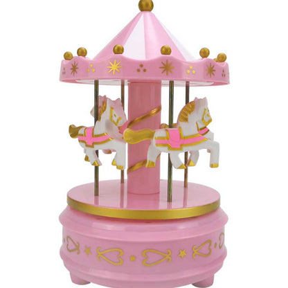 Handwork Music Box Gifts, Luxury Carousel with Rotating Horses, Romantic Carousel Toys