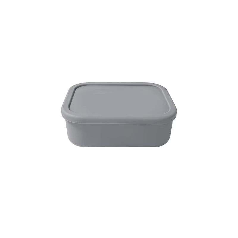 Square Silicone 3in1 Bento Box  Insulated FoodGrade Lunch Container For Home  Outdoor Use 9