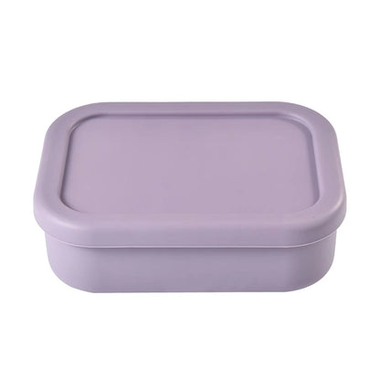 Square Silicone 3in1 Bento Box  Insulated FoodGrade Lunch Container For Home  Outdoor Use 6