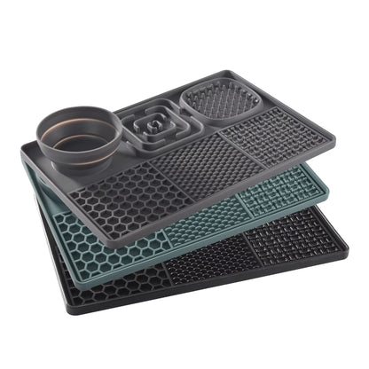 Silicone Dog Licking Pad & Suction Cup Slow Feeder – BPA-Free Pet Feeder Mat