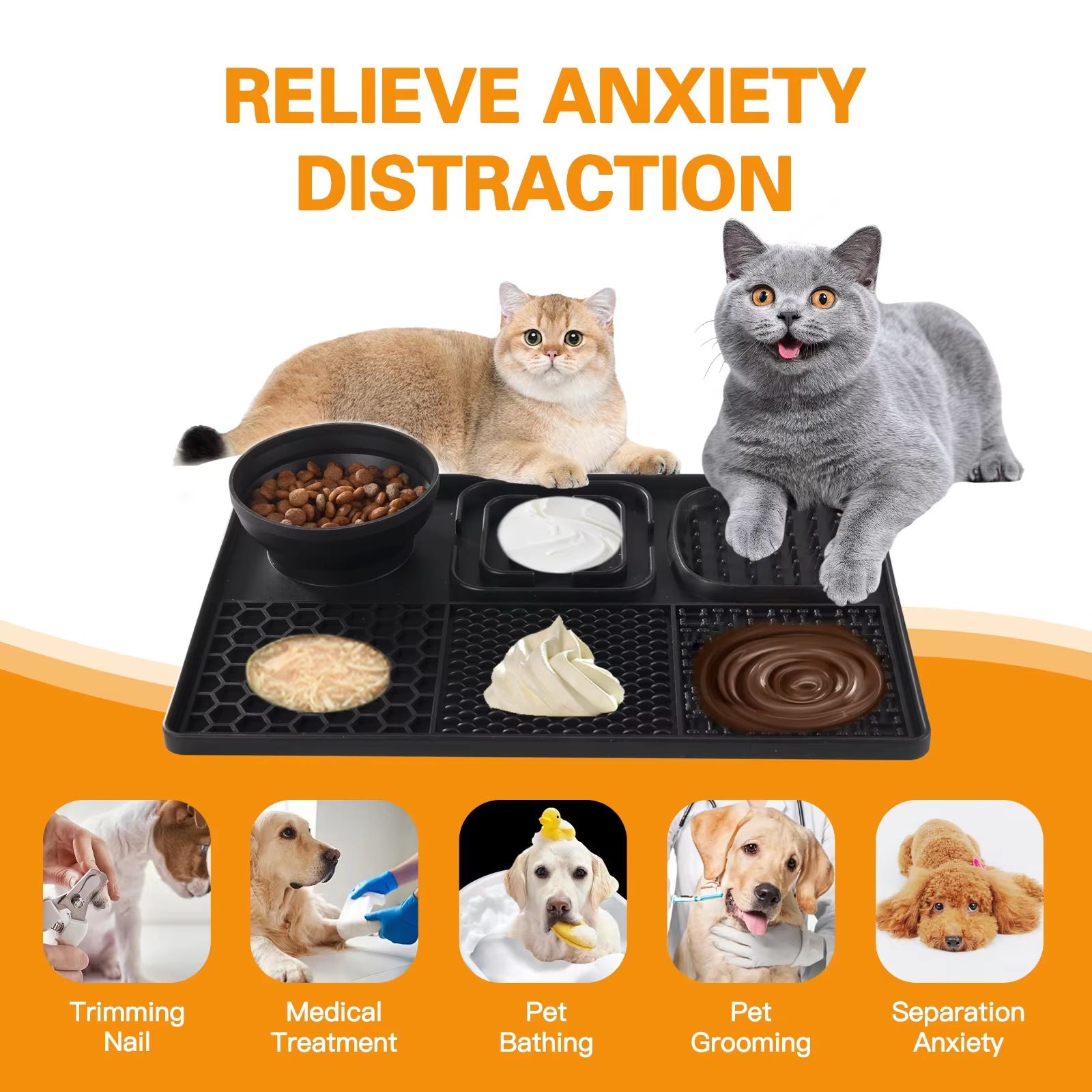Silicone Dog Licking Pad  Suction Cup Slow Feeder  BPAFree Pet Feeder Mat 2