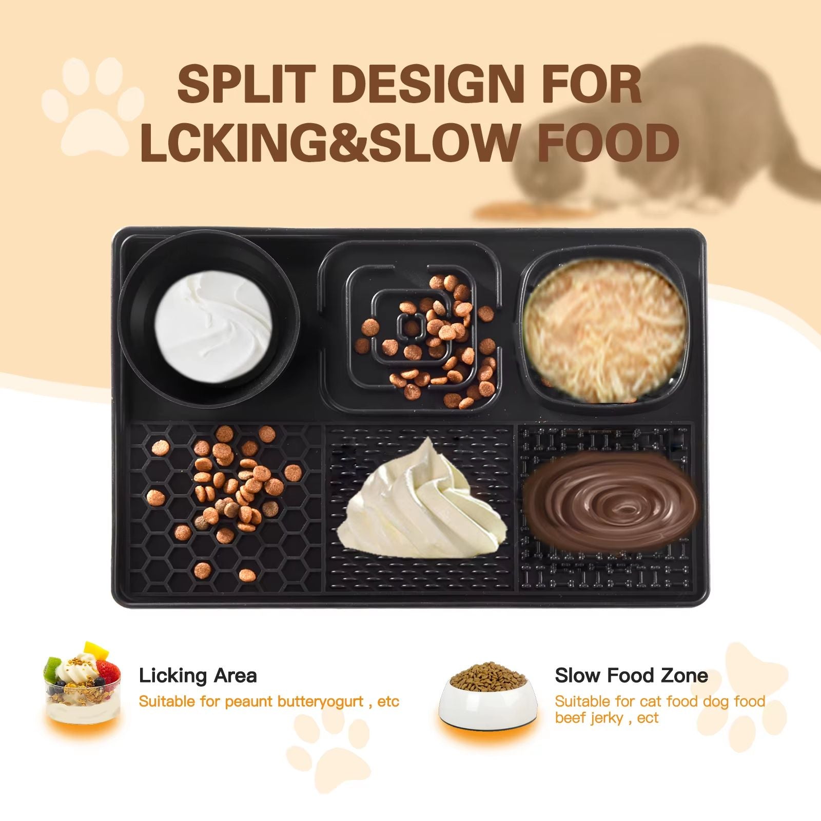 Silicone Dog Licking Pad  Suction Cup Slow Feeder  BPAFree Pet Feeder Mat 3