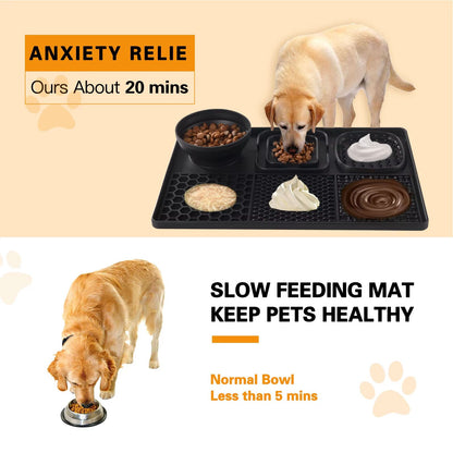 Silicone Dog Licking Pad  Suction Cup Slow Feeder  BPAFree Pet Feeder Mat 4