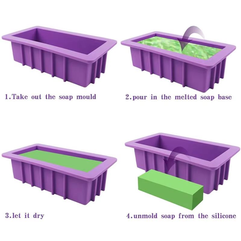 1100ml Silicone Soap Loaf Mold  Flexible Nonstick Mold For Handmade Soap 3