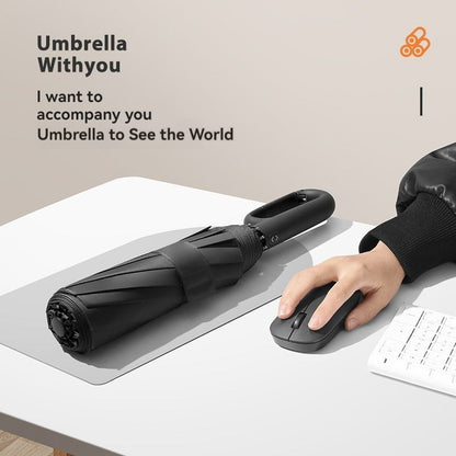 Ring Buckle Design Rib Fully Automatic Umbrella For Men Folding Extra Large Strong WOMENS Sunshade