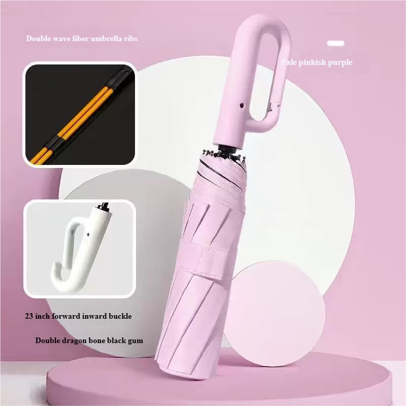 Ring Buckle Design Rib Fully Automatic Umbrella For Men Folding Extra Large Strong WOMENS Sunshade