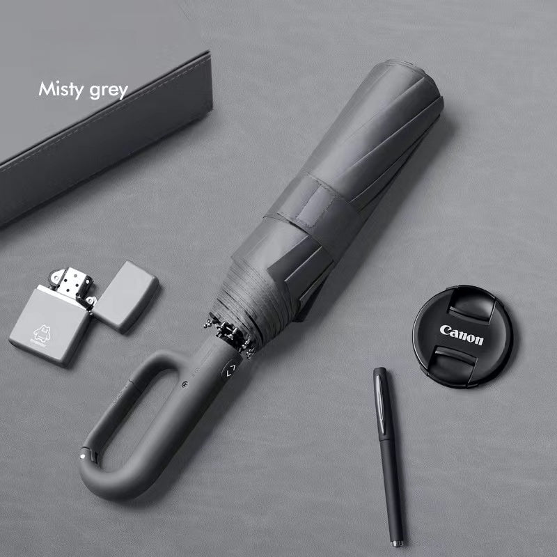 Ring Buckle Design Rib Fully Automatic Umbrella For Men Folding Extra Large Strong WOMENS Sunshade