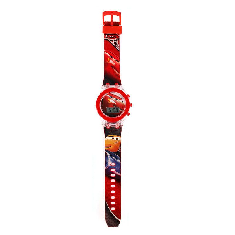 Collection Digital Electronic Flash Glow Up Cartoon Unicorn Children Watches For Kids Light Colourf 8