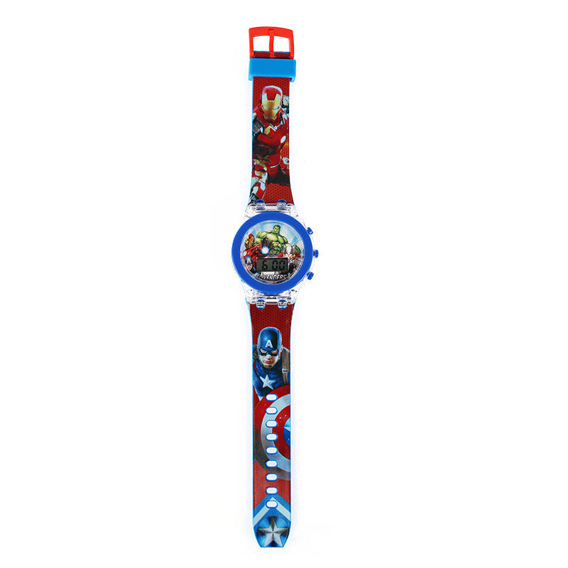 Collection Digital Electronic Flash Glow Up Cartoon Unicorn Children Watches For Kids Light Colourf 9