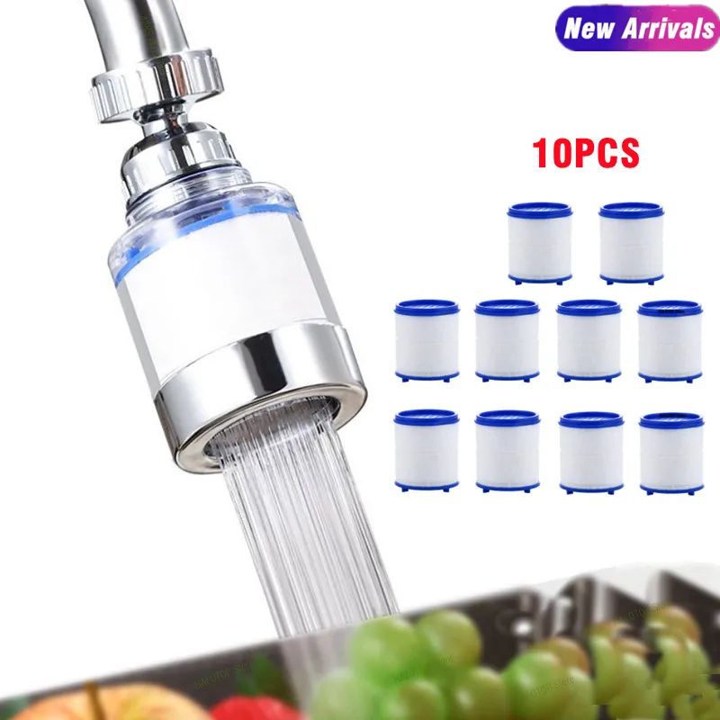 SoftFlow 10-Pack Faucet & Shower Water Filter Insert - Remove Chlorine & Heavy Metals for Softer Water