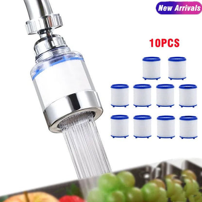 SoftFlow 10-Pack Faucet & Shower Water Filter Insert - Remove Chlorine & Heavy Metals for Softer Water