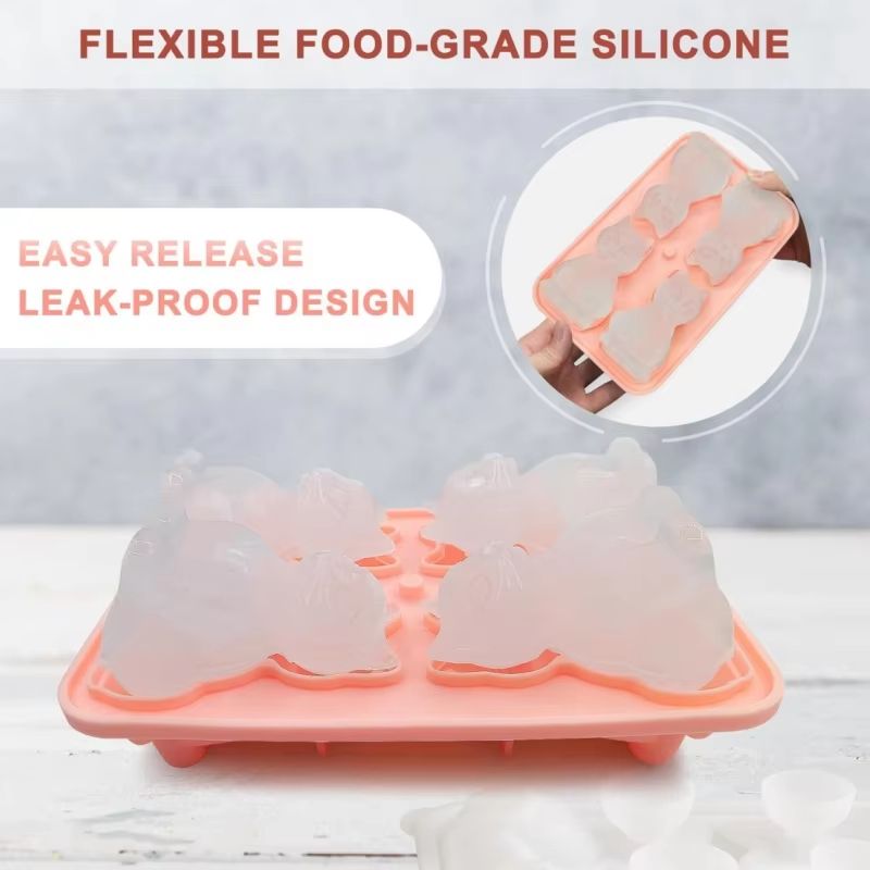 3D Cat Ice Block Mold  Flexible BPAFree Silicone Ice Mold For Drinks  Cocktails 2
