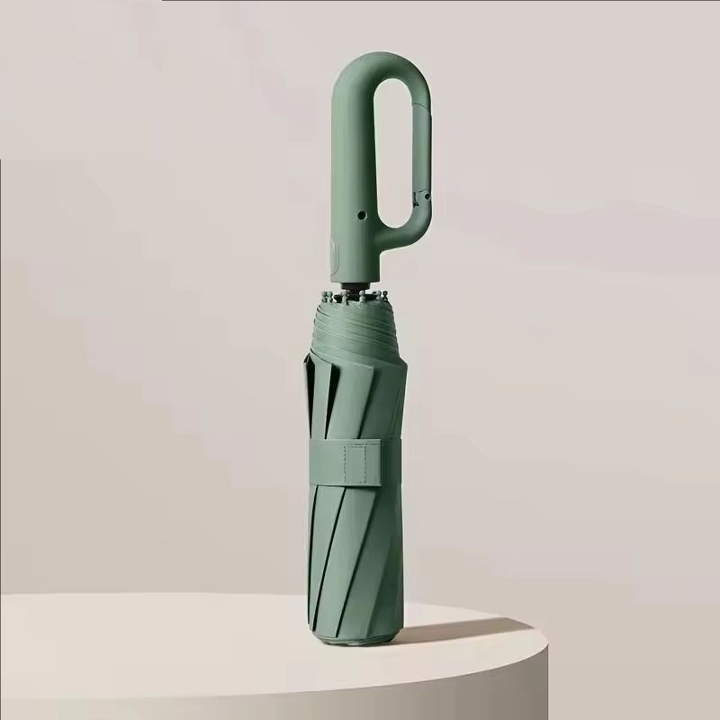 Ring Buckle Design Rib Fully Automatic Umbrella for Men, Folding Extra Large Strong WOMENS Sunshade Double Umbrella
